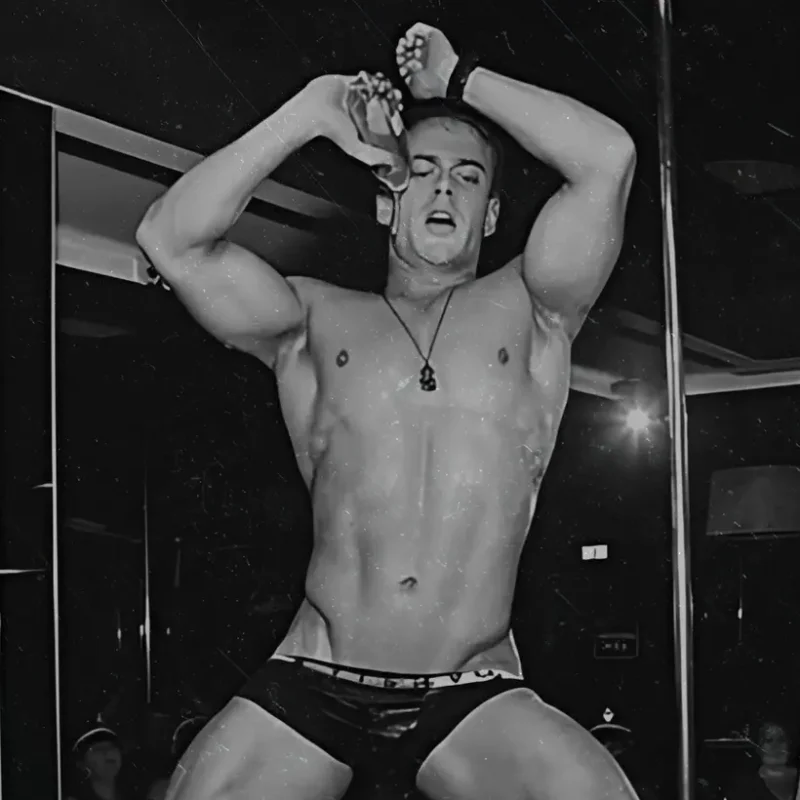 Male stripper in hens knights